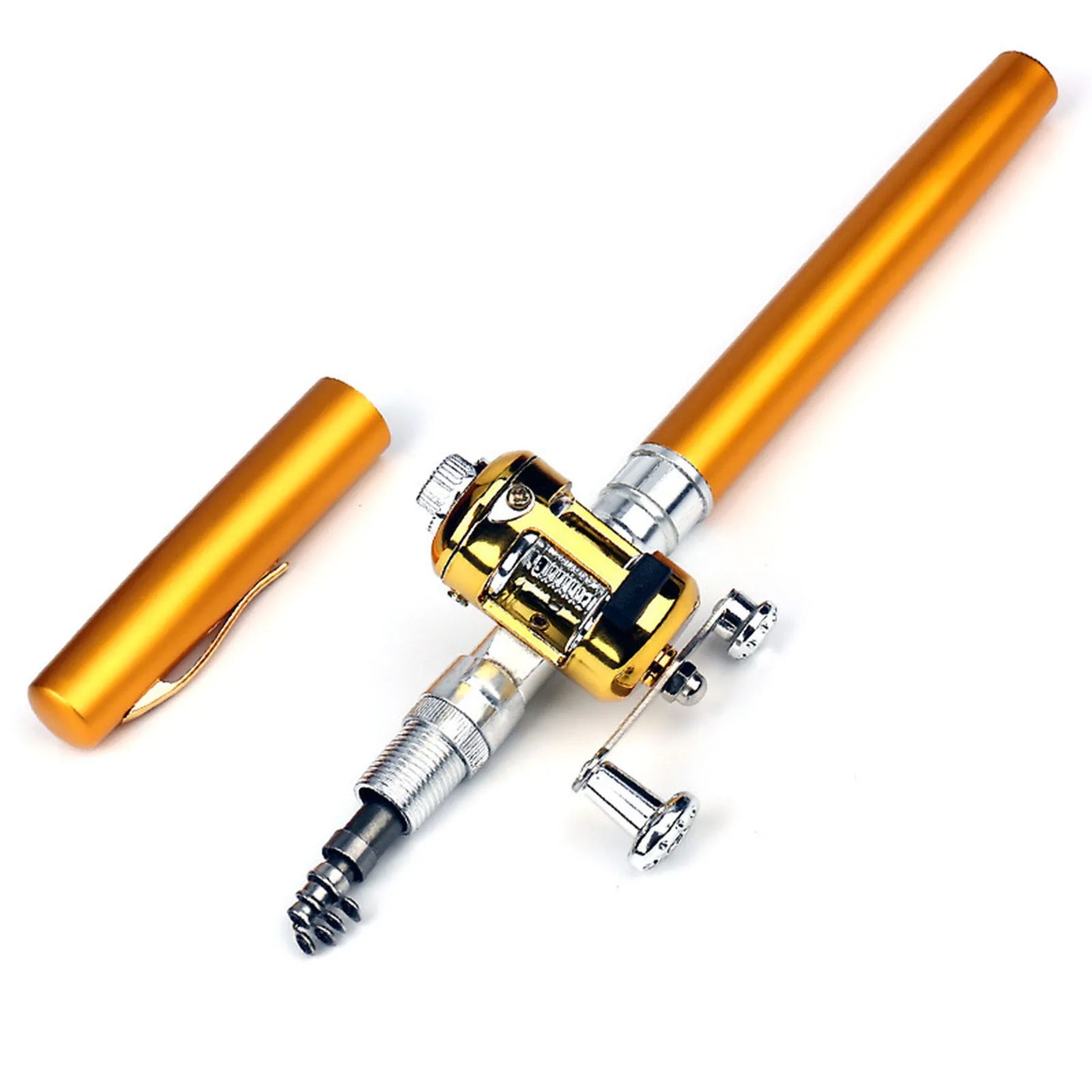 Portable Mini Telescopic  Fishing Pole with Reel Wheel