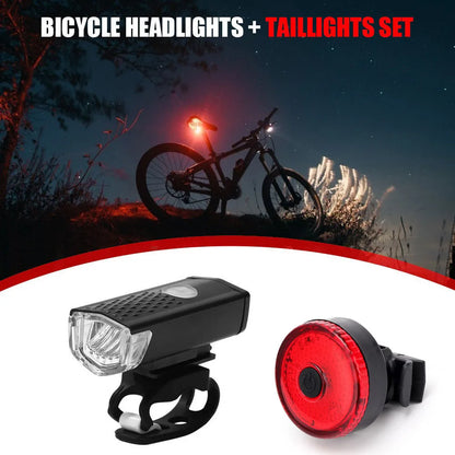 Waterproof LED Bicycle Headlight/Taillight set