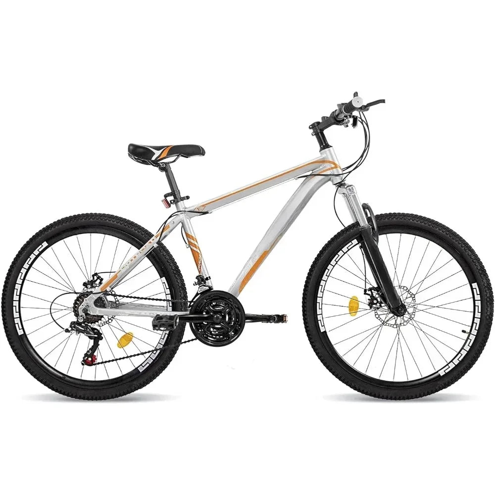 26 Inch Mountain Bike, Aluminum Frame, 21-Speed Dual Disc Brake