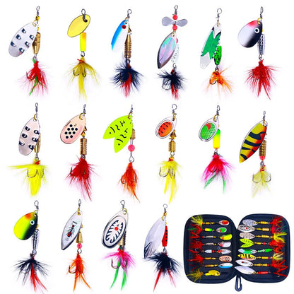 16PCS Metal Fake Spinnerbait Lures