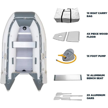 8ft 10in Inflatable 3 Person - 10 Horsepower Dinghy Boat