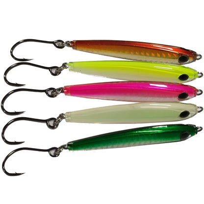 5pcs Mixed Colors Epoxy Resin Fishing Jig Lure