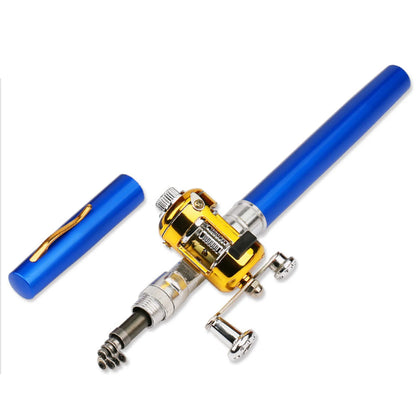 Portable Mini Telescopic  Fishing Pole with Reel Wheel