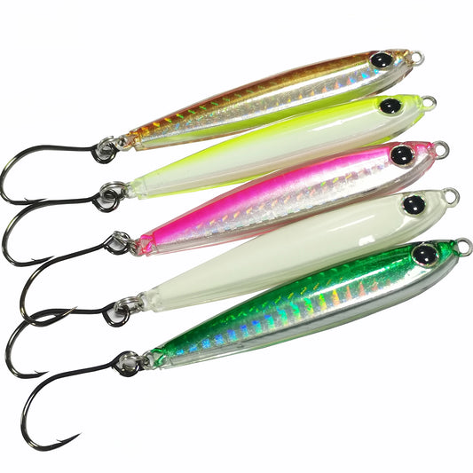 5pcs Mixed Colors Epoxy Resin Fishing Jig Lure