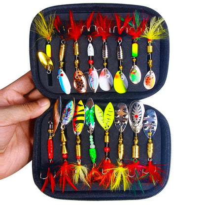 16PCS Metal Fake Spinnerbait Lures