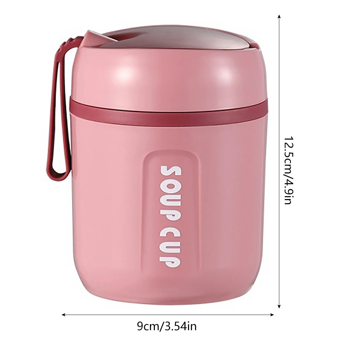 Portable 480ml Stainless Steel Thermos Food Container